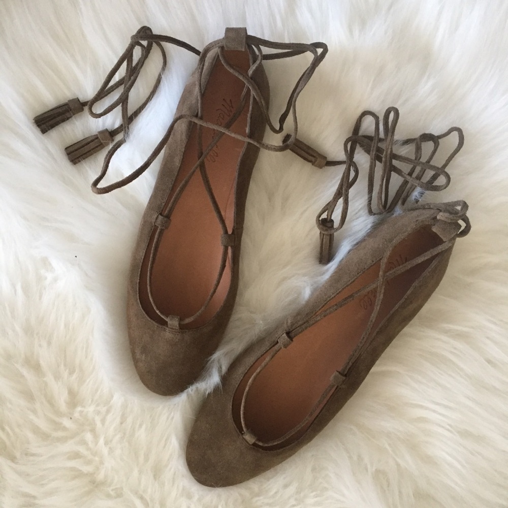 madewell suede lace-up flats